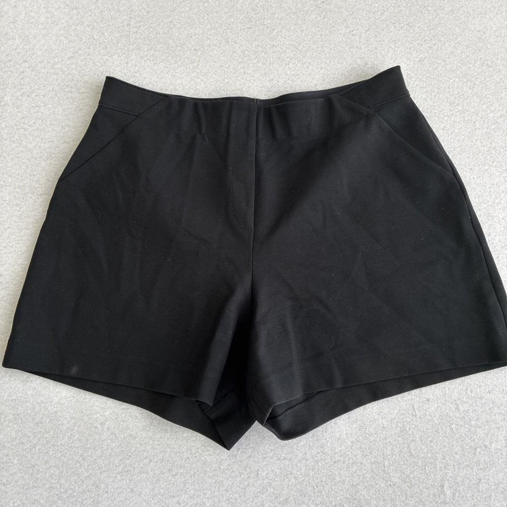 Spanx The Perfect A Line Shorts Black Stretch Womens Large Shaping Gym Casual